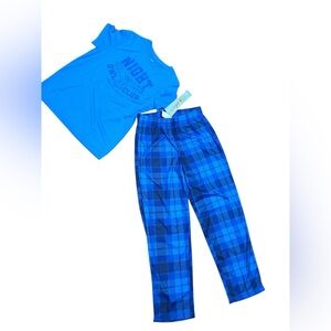 Cat & Jack Blue Plaid Kids Pajama Set.